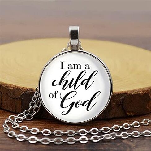 Fuqimanman2020 Bible Verse Christian Cross Necklace I Am A Child of God Necklace，Baptism Gifts, Communion Gifts，Baby Shower, Godchild Women Teen Girl Gift in Saudi Arabia