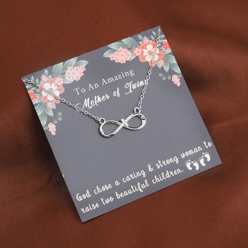 PLITI Twin Mom Gift Mommy To Be Gift Infinity Cross Necklace For New Mom Mom Of Twins New Grandma Gift First Time Mom Jewelry in Saudi Arabia