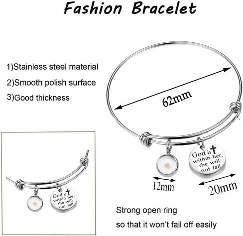 بذور الخردل هدية مسيحية الله بداخلها لن تسقط سوار قلادة مزمور 46:5 مجوهرات دينية in Kuwait