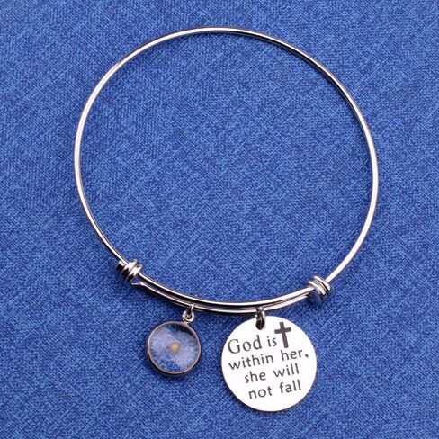 بذور الخردل هدية مسيحية الله بداخلها لن تسقط سوار قلادة مزمور 46:5 مجوهرات دينية in Kuwait