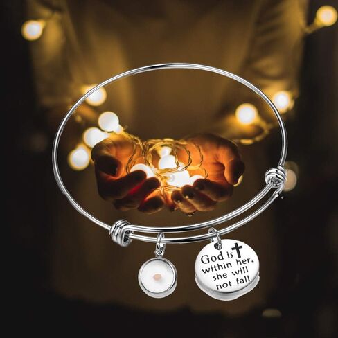 بذور الخردل هدية مسيحية الله بداخلها لن تسقط سوار قلادة مزمور 46:5 مجوهرات دينية in Kuwait