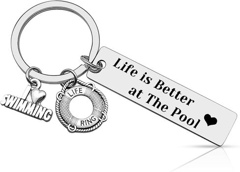Swimmers Inspirational Gift Swim Gift Keychain Swimming Lover Jewelry Keychain Swim Team Gift Jewelry for Friends Swimmer Gifts Birthday Retirement Christmas Graduation Gift for Swimming Pool Lovers in Saudi Arabia