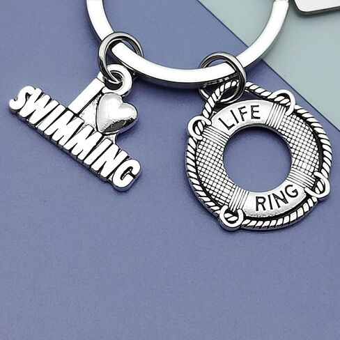 Swimmers Inspirational Gift Swim Gift Keychain Swimming Lover Jewelry Keychain Swim Team Gift Jewelry for Friends Swimmer Gifts Birthday Retirement Christmas Graduation Gift for Swimming Pool Lovers in Saudi Arabia