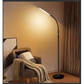 Modern LED Floor Lamp Bright 18W sofa reading Lamps Estheticians' Light for Lash Extensions,Dimmable Modern Standing Light,Adjustable Gooseneck Task Lighting for Living Room Bedroom Office