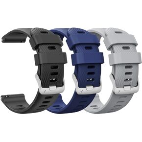 Compatible with Garmin Vivoactive 4 Band,Quick Release Silicone Band 22mm Replacement for Garmin Venu 2/forerunner255/265, Galaxy Watch 46mm/Watch 3 45mm/Galaxy Watch S3