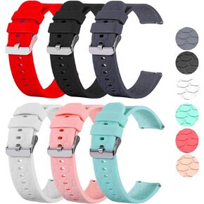 6PACKS LW36 P66 P39 Strap Compatible with NiUFFiT Watch Bands,Silicone Bands Metal Buckle Adjustable Wristband Bracelet Sport Strap for NiUFFiT Replacement Band