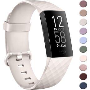 AK Sport Band Compatible with Fitbit Charge 4 Bands Women Men, Soft Silicone Adjustable Replacement Straps Wristbands for Fitbit Charge 4 / Fitbit Charge 3 / Charge 4 SE/Charge 3 SE