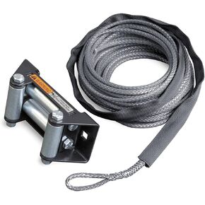 WARN 77835 ATV Winch Component Accessory: Synthetic Cable Rope Conversion Kit with Roller Fairlead: 7/32" Diameter x 50' Length