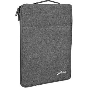 Manhattan 15.6 Inch Laptop Sleeve Carrying Case – with Handle, Water Resistant Material, 2 Zipper Pockets – for Laptop, Computer, Tablet and Other Devices Up to 15.6" – 3 Yr Mfg Warranty – 439817