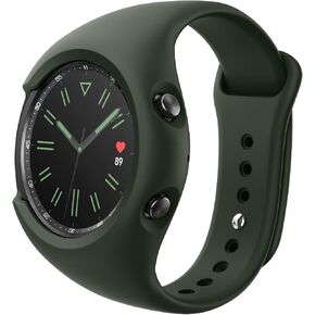 سوار SURITCH لساعة Galaxy Watch 3 مقاس 45 مم، جراب واقٍ من السيليكون الناعم مع أشرطة لساعة Samsung Galaxy Watch 3 والرجال والنساء in Kuwait