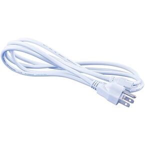 Omnihil 8 Feet AC Power Cord Compatible with Pair Rockville RPG15 15" 2000w Power ed PA/DJ Speakers Power Supply - White
