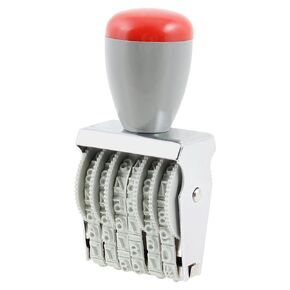 uxcell 6 Digits Number Roller Stamps Personalized Numbering Numeric Symbol Rolling Wheel Stamp Multi-Function DIY Scrapbooking Rotating Number Stamp
