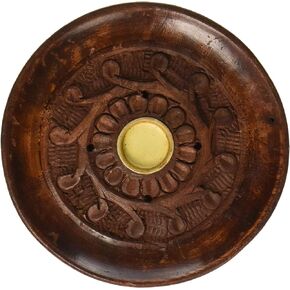 صندوق بخور خشبي 2 في 1 مصنوع يدويًا مقاس 4 بوصات - حامل أعواد مخروطية - حامل بخور رماد - حامل بخور - هدية عتيقة منحوتة يدويًا - إكسسوارات ديكور منزلي - هدية مثالية in Kuwait