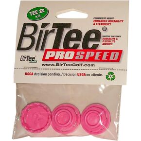 Pro Golf Tees - Size #2 (1/2") Individual Size Pack - 3 Tees Per Pack. Winter/Mat/Simulator Tees (Pink)