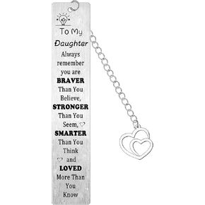 Daughter Bookmark Gifts Daughter Gifts form Mum Dad Gifts for Daughter Inspirational Gifts for Women Girl You are Braver Than You Believe Bookmark Daughter Birthday Christmas Gifts (daughter bookmark) in Kuwait