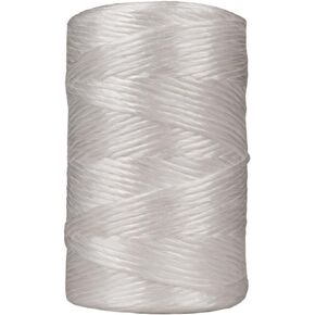 Rope and Cord Polypropylene Twine - Perfect for Outdoor, Gardening, Landscaping, and Shipping - 1000 ft Tube, White