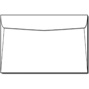 Thick 28lb White 6" x 9" Envelopes - 25 Envelopes Pack - Gummed Booklet Flap - 6x9 Inch - for Professional, Business, School, or Home