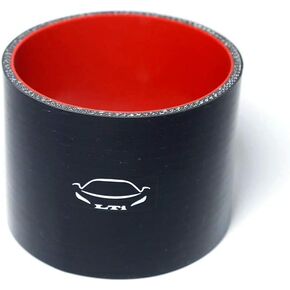 LTI Universal (89mm) 3.5" ID Straight Silicone Hose Coupler 4-Ply Reinforced High Performance (3.5" BLACK)
