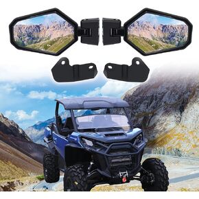 Adjustable Folding Rear View Side Mirrors Compatible with Can-Am Maverick Trail Sport Commander 2018-2022 Accessories(2pcs 715003639)