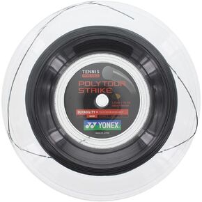 YONEX Unisex – Adult's Poly Tour Strike Saitenrolle 200m-Schwarz Tennis String, Black, Standard Size