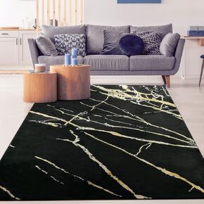 Antep Rugs Babil Gold 8x10 Marble Abstract Modern Indoor Area Rug (Beige, 7'10" x 10')