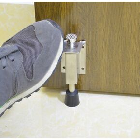 Advanced Stainless Steel Door Stopper Spring Loaded Telescopic Step On Door Holder Stop & Release by Foot