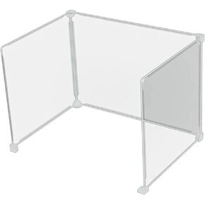 Ciieeo 3pcs Transparent partition Table Shield Desk Protector desks Coverage Sneeze Guard Privacy Sneeze Screens Desk Must Haves Plastic Table partition Shield Pupils Desktop Folder