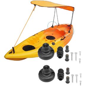 Kayak Canopy Mount Base Hardware Kit, Kayak Boat Canoe Sun Shade Canopy Base Hardware Kit with Screws, Boating Kayak Canoe Accessories Base B Set Includes Screws
