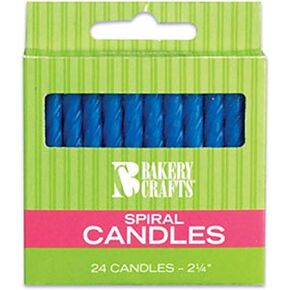 Oasis Supply Spiral Birthday Candles, 2.5-Inch, Blue