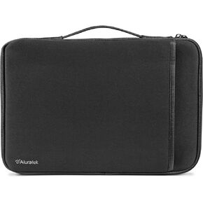 Aluratek 11.6" Laptop Sleeve with Handle – Slim Fit Design, Water-Resistant Neoprene Case, Chromebook Cover Case, Hard Case, Computer Carrying Case, with Padded Interior Shockproof Laptop Protection