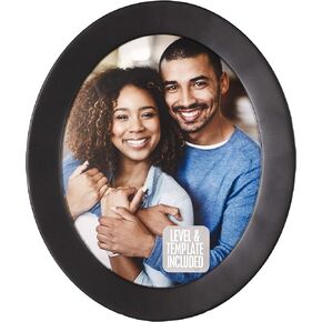 Malden International Designs 2163-80 Classic Oval Black Wood Picture Frame, 8x10, Black