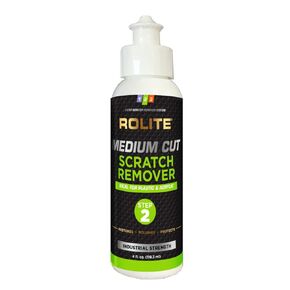Rolite - RMCSR16z2PK Medium Cut Scratch Remover (16 fl. oz.) for Plastic & Acrylic Surfaces Including Marine Strataglass & Eisenglass, Headlights, Aquariums 2 Pack