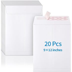 60 Packs 5x7 Envelopes, White A7 Envelopes for Invitations, Printable, Self Seal for Weddings, Invitations, Photos, Postcards, Greeting Cards, Mailing