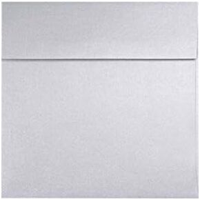LUXPaper Square Invitation Envelopes | Peel & Press | 6 1/2" x 6 1/2" | Silver Metallic | 80lb. Text | 50 Qty