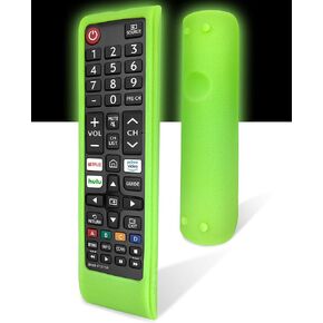 Protective Cover for Samsung Remote - Environmentally Friendly Silicone Material, Drop-Proof, Dust-Proof, Washable, Compatible with Samsung Voice Remote Skin, Samsung TV Remote Case (Luminous Blue)