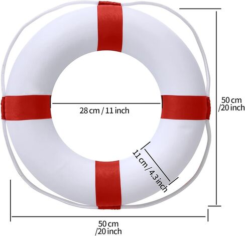 مجموعة عوامة النجاة، حلقة حفظ الحياة مقاس 20 بوصة وحبل إنقاذ الحياة العائم بطول 98.4 قدمًا، عوامة حلقة إسفنجية للسباحة، حلقة رمي آمنة لحمام السباحة مع حبل محيطي، جهاز تعويم قابل للرمي in Saudi Arabia