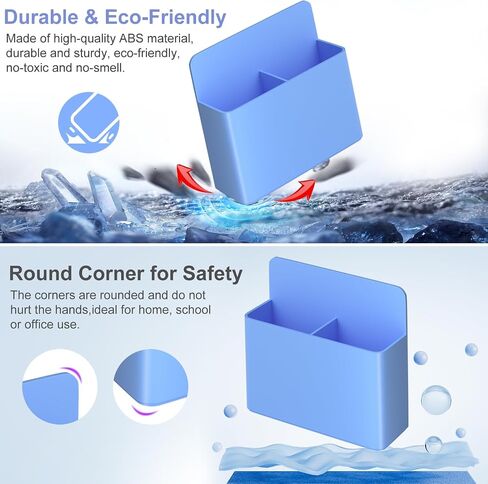 2 Pack Magnetic Dry Erase Marker Holders,Magnetic Marker Holder Pen Holder for Whiteboard or Fridge Magnet Pencil Cup Storage Organizer for Classroom Office Home Locker and Metal Cabinets-Blue in Saudi Arabia