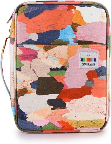 BTSKY Colored Pencil Case 220 Slots Pen Pencil Bag Organizer with Handy Wrap Portable- Multilayer Holder for Prismacolor Crayola Colored Pencils & Gel Pen Cloth Art in Saudi Arabia