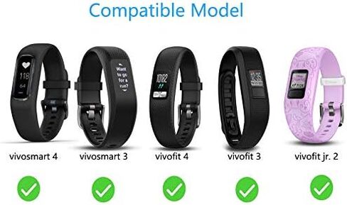 OEM1 Vivosmart 4 حلقة تثبيت Vivosmart 3 Band Keeper متوافقة مع Garmin Vivosmart 4Vivosmart 3Vivofit 3Vivofit 4Vivofit jrVivofit jr 2 حلقة حزام بديلة ملونة من السيليكون in Kuwait