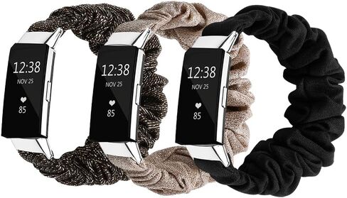 Compatible with fitbit Charge 2 Scrunchie Band Strap Cloth Replacement SoftFabric Wristband Bracelet Women Elastic Scrunchy for charge 2 for girl in Saudi Arabia