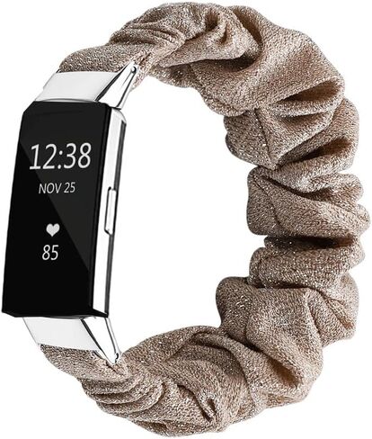 Compatible with fitbit Charge 2 Scrunchie Band Strap Cloth Replacement SoftFabric Wristband Bracelet Women Elastic Scrunchy for charge 2 for girl in Saudi Arabia
