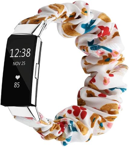 Compatible with fitbit Charge 2 Scrunchie Band Strap Cloth Replacement SoftFabric Wristband Bracelet Women Elastic Scrunchy for charge 2 for girl in Saudi Arabia