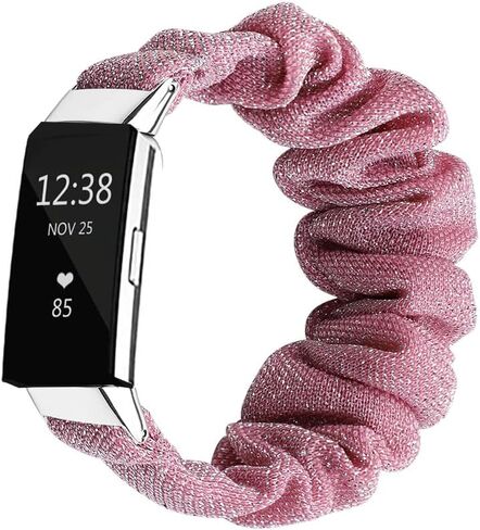 Compatible with fitbit Charge 2 Scrunchie Band Strap Cloth Replacement SoftFabric Wristband Bracelet Women Elastic Scrunchy for charge 2 for girl in Saudi Arabia