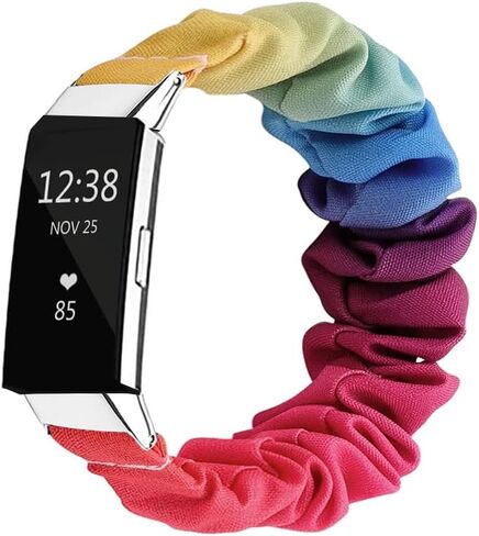 Compatible with fitbit Charge 2 Scrunchie Band Strap Cloth Replacement SoftFabric Wristband Bracelet Women Elastic Scrunchy for charge 2 for girl in Saudi Arabia