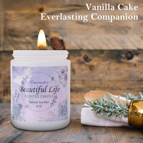 Lavender Candles for Home Scented,8 oz Aromatherapy Candles Gift,45 Hour Long Lasting Scented Candle for Women Men Birthday Thanksgiving Christmas Valentine's Day. in Saudi Arabia