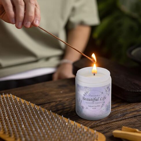 Lavender Candles for Home Scented,8 oz Aromatherapy Candles Gift,45 Hour Long Lasting Scented Candle for Women Men Birthday Thanksgiving Christmas Valentine's Day. in Saudi Arabia