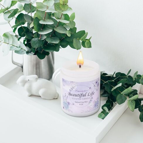 Lavender Candles for Home Scented,8 oz Aromatherapy Candles Gift,45 Hour Long Lasting Scented Candle for Women Men Birthday Thanksgiving Christmas Valentine's Day. in Saudi Arabia