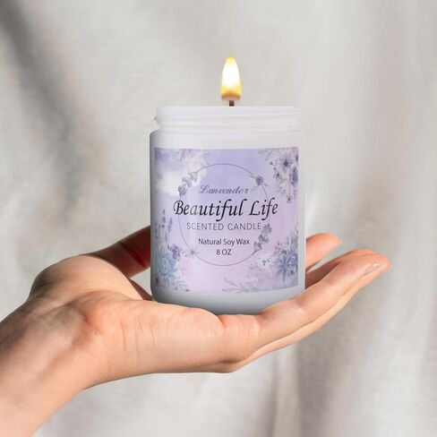 Lavender Candles for Home Scented,8 oz Aromatherapy Candles Gift,45 Hour Long Lasting Scented Candle for Women Men Birthday Thanksgiving Christmas Valentine's Day. in Saudi Arabia