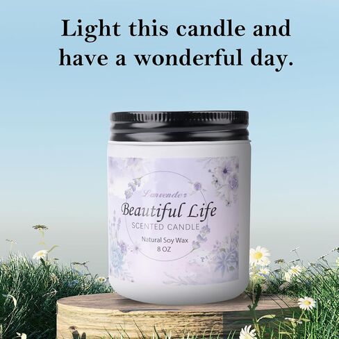 Lavender Candles for Home Scented,8 oz Aromatherapy Candles Gift,45 Hour Long Lasting Scented Candle for Women Men Birthday Thanksgiving Christmas Valentine's Day. in Saudi Arabia