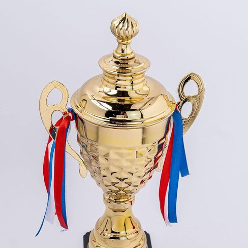 كأس الكأس، أكواب الكأس الذهبية الكبيرة، كأس معدني ذهبي مع قاعدة بلاستيكية لألعاب البطولات الرياضية، المسابقات (14 × 4 بوصة) in Kuwait